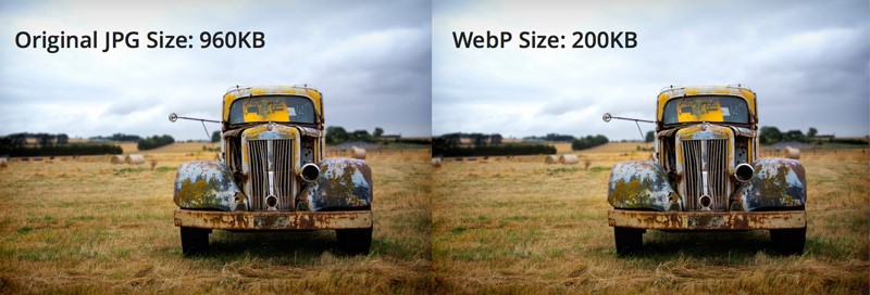 مقایسه فشرده سازی تصاویر jpg و webp